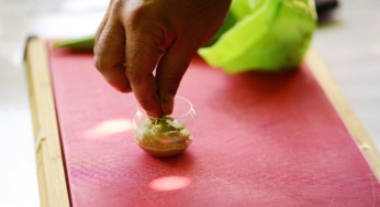 Crema di melanzana arrostita sui carboni
