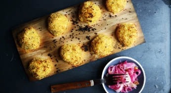 Polpette di rana pescatrice e cipolle caramellate